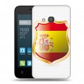 Полупрозрачный дизайнерский силиконовый чехол для Alcatel One Touch Pixi 4 (4) флаг Испании