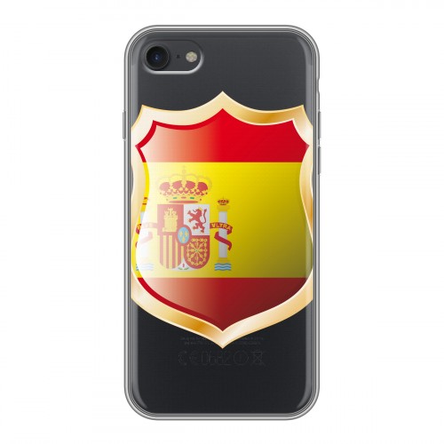 Полупрозрачный дизайнерский силиконовый чехол для Iphone 7 флаг Испании