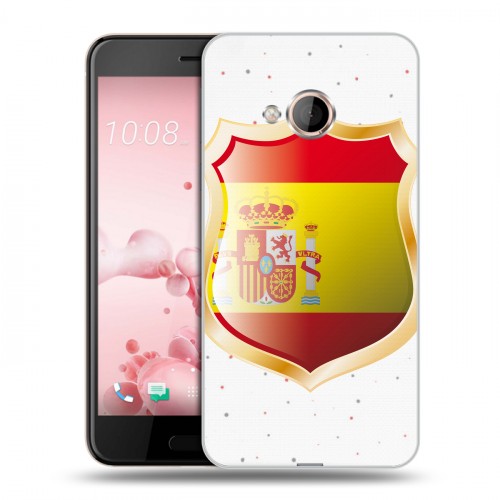 Полупрозрачный дизайнерский силиконовый чехол для HTC U Play флаг Испании