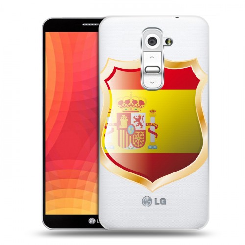 Полупрозрачный дизайнерский силиконовый чехол для LG Optimus G2 флаг Испании