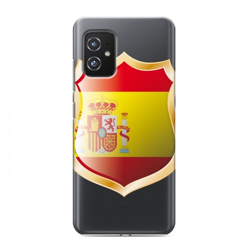 Полупрозрачный дизайнерский пластиковый чехол для ASUS ZenFone 8 флаг Испании
