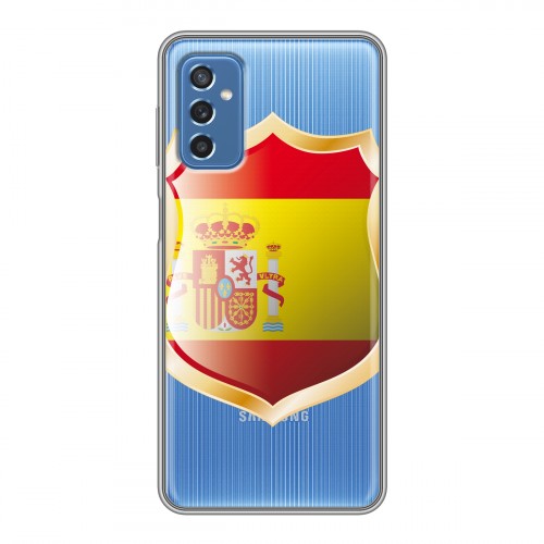 Полупрозрачный дизайнерский пластиковый чехол для Samsung Galaxy M52 5G флаг Испании
