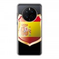 Полупрозрачный дизайнерский силиконовый с усиленными углами чехол для Huawei Mate 50 флаг Испании