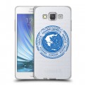 Полупрозрачный дизайнерский пластиковый чехол для Samsung Galaxy A5 флаг греции