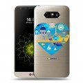 Полупрозрачный дизайнерский пластиковый чехол для LG G5 флаг греции