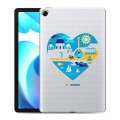 Полупрозрачный дизайнерский силиконовый чехол для Realme Pad флаг греции