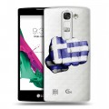 Полупрозрачный дизайнерский пластиковый чехол для LG G4c флаг греции