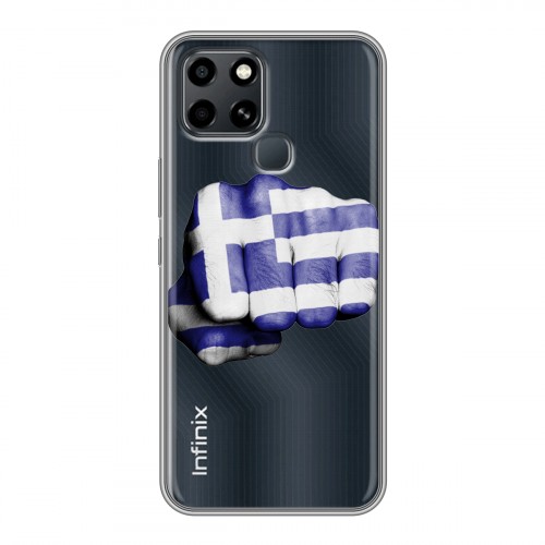 Полупрозрачный дизайнерский силиконовый чехол для Infinix Smart 6 флаг греции