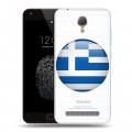 Полупрозрачный дизайнерский пластиковый чехол для Umi Touch флаг греции