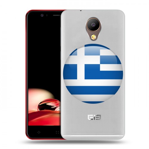 Полупрозрачный дизайнерский пластиковый чехол для Elephone P8 флаг греции