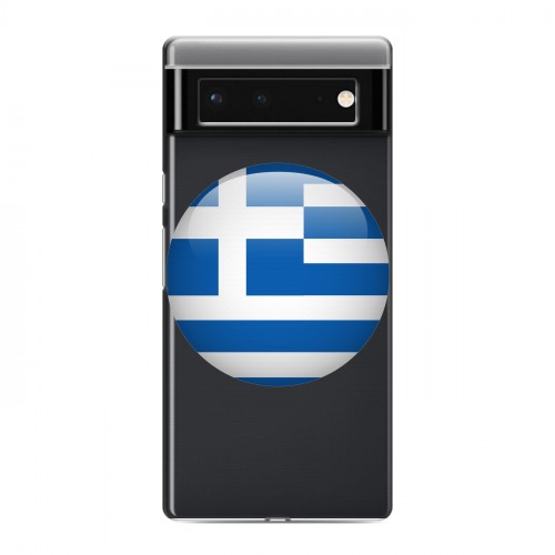 Полупрозрачный дизайнерский силиконовый с усиленными углами чехол для Google Pixel 6 флаг греции