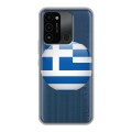 Полупрозрачный дизайнерский силиконовый с усиленными углами чехол для Tecno Spark Go 2022 флаг греции