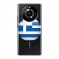Полупрозрачный дизайнерский силиконовый с усиленными углами чехол для Realme 11 Pro флаг греции