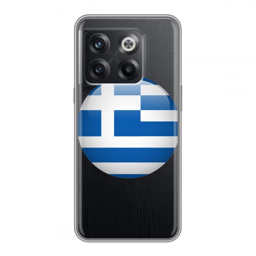 Полупрозрачный дизайнерский пластиковый чехол для OnePlus 10T флаг греции