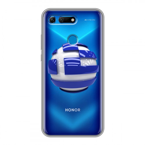 Полупрозрачный дизайнерский силиконовый чехол для Huawei Honor View 20 флаг греции