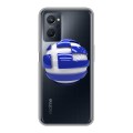 Полупрозрачный дизайнерский силиконовый чехол для Realme 9i флаг греции