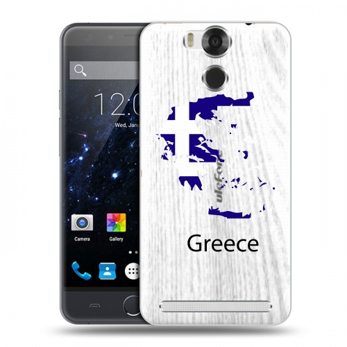 Полупрозрачный дизайнерский пластиковый чехол для Ulefone Power флаг греции