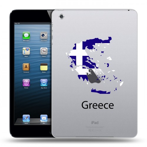 Полупрозрачный дизайнерский силиконовый чехол для Ipad Mini флаг греции