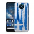 Полупрозрачный дизайнерский пластиковый чехол для Nokia 8.3 флаг греции