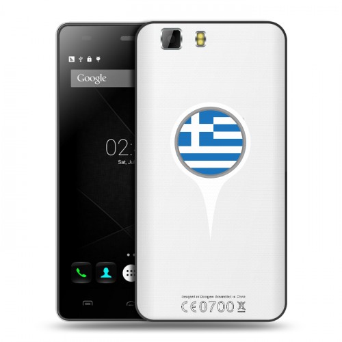 Полупрозрачный дизайнерский силиконовый чехол для Doogee X5 флаг греции