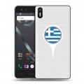 Полупрозрачный дизайнерский силиконовый чехол для BQ Aquaris X5 флаг греции
