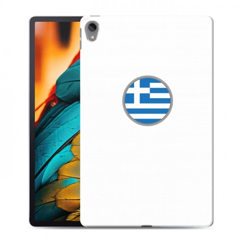 Полупрозрачный дизайнерский силиконовый чехол для Lenovo Tab P11 флаг греции