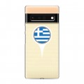Полупрозрачный дизайнерский силиконовый с усиленными углами чехол для Google Pixel 6 Pro флаг греции