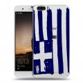 Полупрозрачный дизайнерский пластиковый чехол для Huawei Honor 6 Plus флаг греции