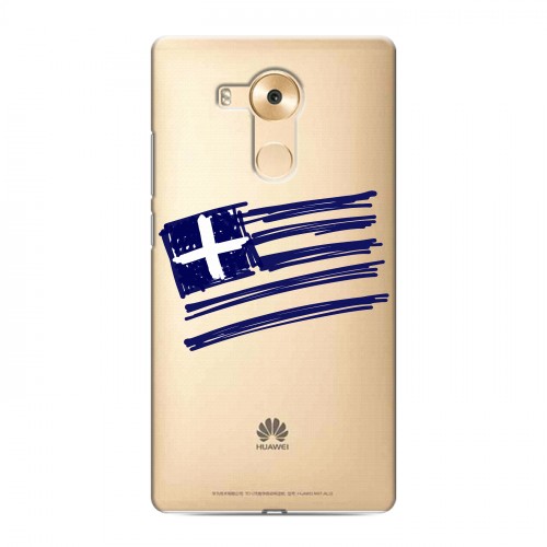 Полупрозрачный дизайнерский пластиковый чехол для Huawei Mate 8 флаг греции
