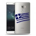 Полупрозрачный дизайнерский пластиковый чехол для Huawei Mate S флаг греции