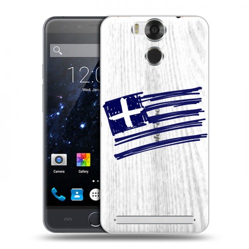 Полупрозрачный дизайнерский пластиковый чехол для Ulefone Power флаг греции