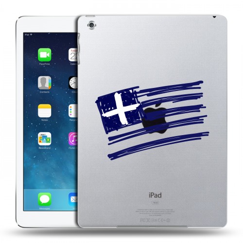 Полупрозрачный дизайнерский пластиковый чехол для Ipad (2017) флаг греции