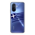 Полупрозрачный дизайнерский пластиковый чехол для Huawei Nova Y70 флаг греции