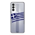 Полупрозрачный дизайнерский силиконовый чехол для Tecno Pova 3 флаг греции