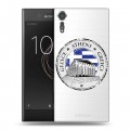 Полупрозрачный дизайнерский пластиковый чехол для Sony Xperia XZs флаг греции