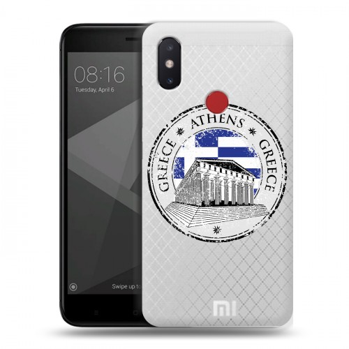 Полупрозрачный дизайнерский силиконовый чехол для Xiaomi Mi8 SE флаг греции