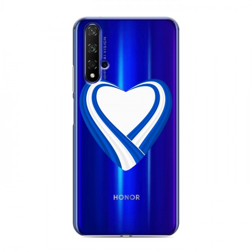 Полупрозрачный дизайнерский пластиковый чехол для Huawei Honor 20 флаг греции