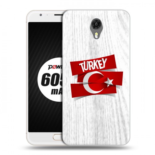 Полупрозрачный дизайнерский пластиковый чехол для Ulefone Power 2 Флаг Турции