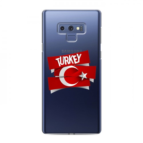 Полупрозрачный дизайнерский силиконовый чехол для Samsung Galaxy Note 9 Флаг Турции