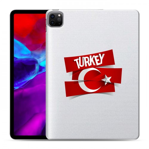 Полупрозрачный дизайнерский пластиковый чехол для Ipad Pro 11 (2020) Флаг Турции
