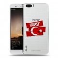 Полупрозрачный дизайнерский силиконовый чехол для Huawei Honor 6 Plus Флаг Турции