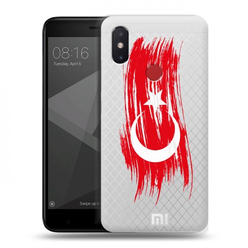 Полупрозрачный дизайнерский пластиковый чехол для Xiaomi Mi8 SE Флаг Турции