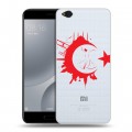 Полупрозрачный дизайнерский пластиковый чехол для Xiaomi Mi5C Флаг Турции