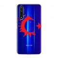 Полупрозрачный дизайнерский пластиковый чехол для Huawei Honor 20 Флаг Турции