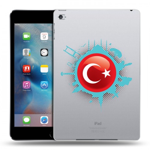 Полупрозрачный дизайнерский пластиковый чехол для Ipad Mini 4 Флаг Турции