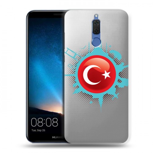 Полупрозрачный дизайнерский силиконовый чехол для Huawei Nova 2i Флаг Турции