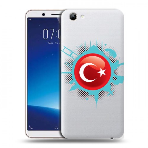 Полупрозрачный дизайнерский силиконовый чехол для Vivo Y71 Флаг Турции