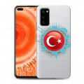 Полупрозрачный дизайнерский пластиковый чехол для Huawei Honor View 30 Pro Флаг Турции