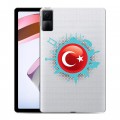 Полупрозрачный дизайнерский силиконовый чехол для Xiaomi RedMi Pad Флаг Турции