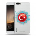 Полупрозрачный дизайнерский пластиковый чехол для Huawei Honor 6 Plus Флаг Турции